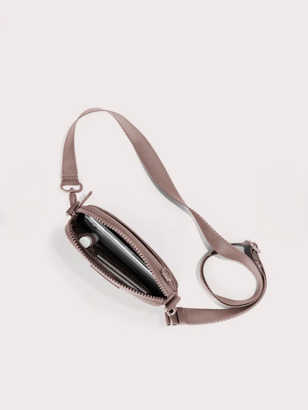 Dagne Dover Mauve Crossbody Pouch with Adjustable Strap - Picture 3 of 13